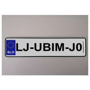 Mini registrska tablica LJUBIM JO