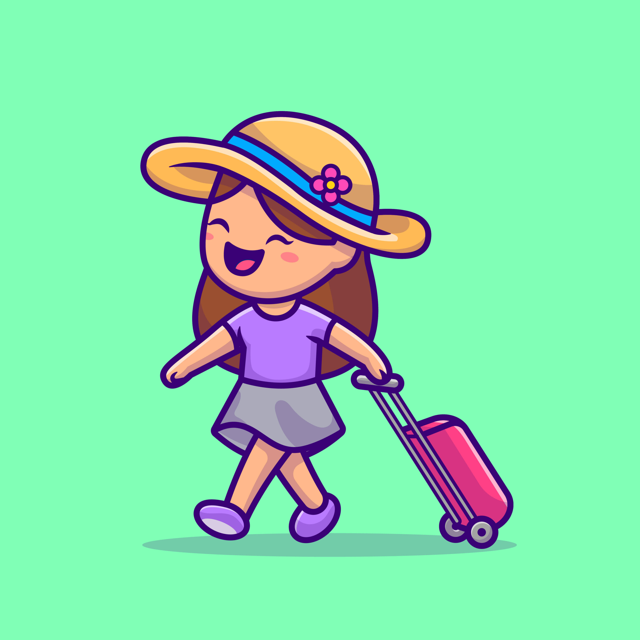 Cute Girl Traveling