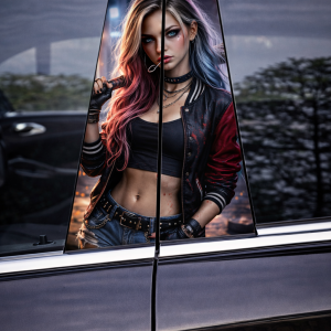 Nalepka za vrata avta - bejzbolska najstnica