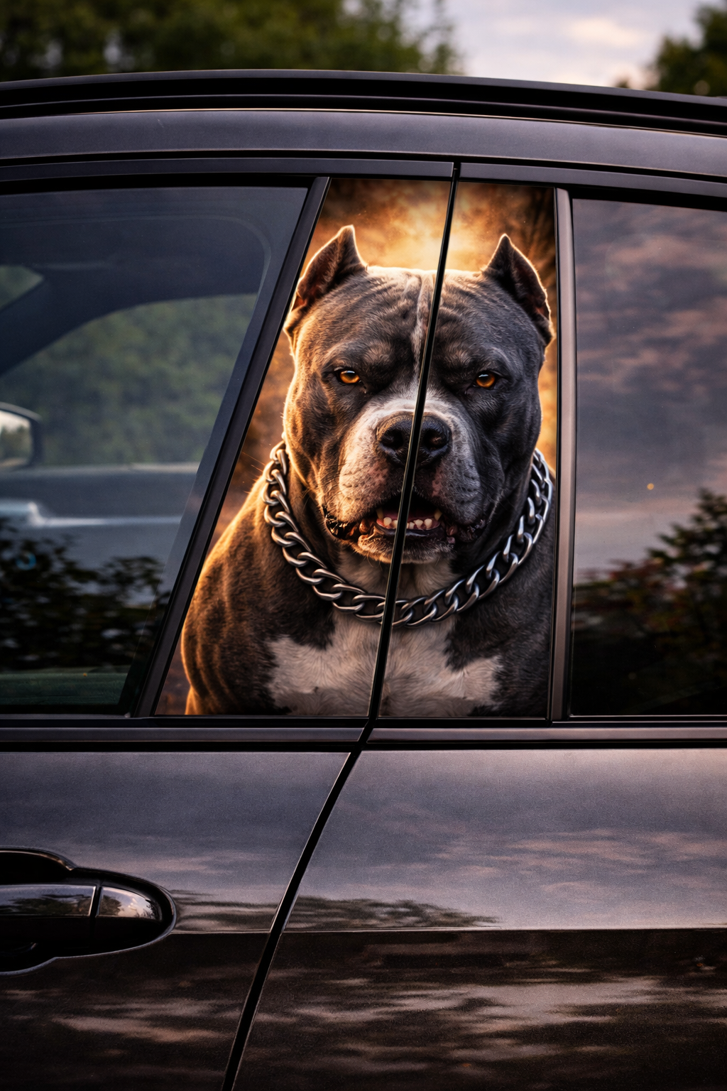 Nalepka za vrata avta - pitbull