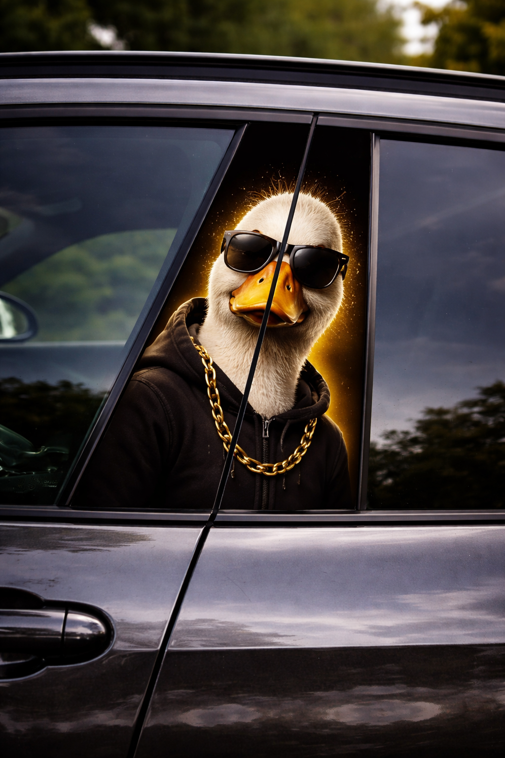 Nalepka za vrata avta - raca