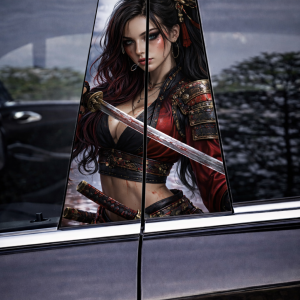 Nalepka za vrata avta - samurajka